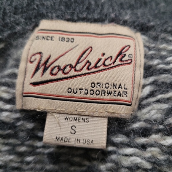 Vintage 1990s Woolrich wool grey and white snowflake knit sweater - Picture 6 of 13